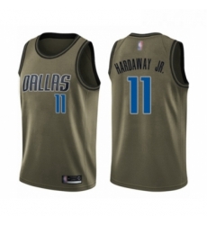 Youth Dallas Mavericks 11 Tim Hardaway Jr Swingman Green Salute to Service Basketball Jersey 