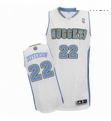 Mens Adidas Denver Nuggets 22 Richard Jefferson Authentic White Home NBA Jersey 