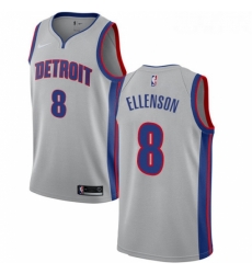 Womens Nike Detroit Pistons 8 Henry Ellenson Authentic Silver NBA Jersey Statement Edition