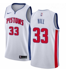 Youth Nike Detroit Pistons 33 Grant Hill Swingman White Home NBA Jersey Association Edition