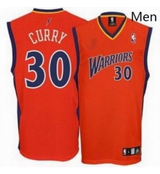 Mens Adidas Golden State Warriors 30 Stephen Curry Swingman Orange NBA Jersey