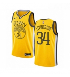 Womens Nike Golden State Warriors 34 Shaun Livingston Yellow Swingman Jersey Earned Edition 