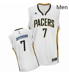 Mens Adidas Indiana Pacers 7 Al Jefferson Swingman White Home NBA Jersey