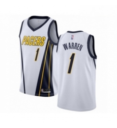 Mens Indiana Pacers 1 TJ Warren White Swingman Jersey Earned Edition 