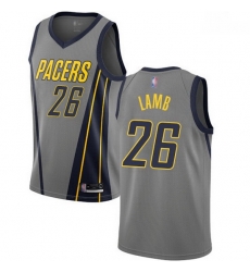 Pacers  26 Jeremy Lamb Gray Basketball Swingman City Edition 2018 19 Jersey