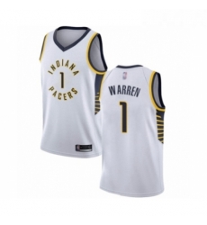 Womens Indiana Pacers 1 TJ Warren Swingman White Basketball Jersey Association Edition 