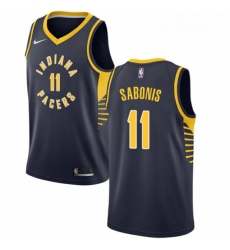 Womens Nike Indiana Pacers 11 Domantas Sabonis Swingman Navy Blue Road NBA Jersey Icon Edition 