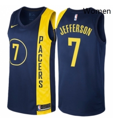 Womens Nike Indiana Pacers 7 Al Jefferson Swingman Navy Blue NBA Jersey City Edition