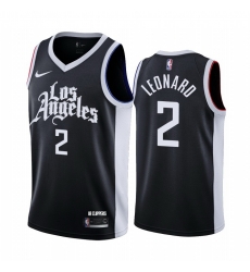 Men Nike Los Angeles Clippers 2 Kawhi Leonard Black NBA Swingman 2020 21 City Edition Jersey