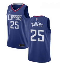 Womens Nike Los Angeles Clippers 25 Austin Rivers Swingman Blue Road NBA Jersey Icon Edition