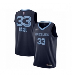 Grizzlies  33 Marc Gasol Navy Blue Basketball Swingman Icon Edition Jersey