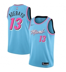 Heat 13 Bam Adebayo Blue Basketball Swingman City Edition 2019 20 Jersey