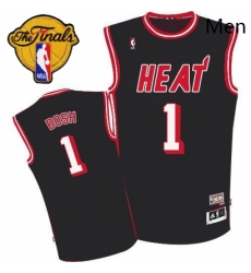 Mens Adidas Miami Heat 1 Chris Bosh Swingman Black Hardwood Classic NBA Jersey