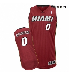 Womens Adidas Miami Heat 0 Josh Richardson Authentic Red Alternate NBA Jersey