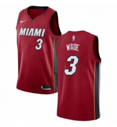 Womens Nike Miami Heat 3 Dwyane Wade Authentic Red NBA Jersey Statement Edition