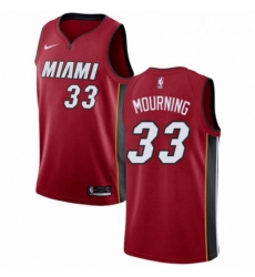 Womens Nike Miami Heat 33 Alonzo Mourning Swingman Red NBA Jersey Statement Edition