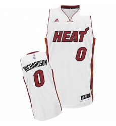 Youth Adidas Miami Heat 0 Josh Richardson Swingman White Home NBA Jersey