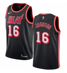 Youth Nike Miami Heat 16 James Johnson Authentic Black Black Fashion Hardwood Classics NBA Jersey