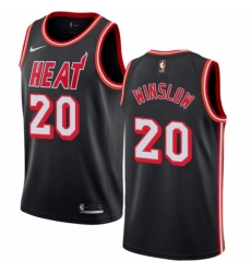 Youth Nike Miami Heat 20 Justise Winslow Swingman Black Black Fashion Hardwood Classics NBA Jersey