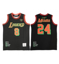 Men Front 8 Back 24 Mamba Grinch Black Red Green Basketball Jersey