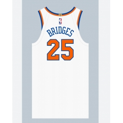 Men New York Knicks #25 MIKAL BRIDGES White Stitched NBA Jersey Icon Edition