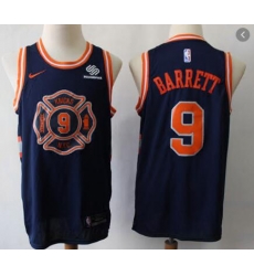 New York Knicks 9 R.J. Barrett Navy City Edition  Jersey