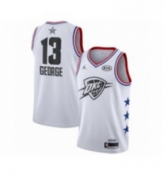 Womens Jordan Oklahoma City Thunder 13 Paul George Swingman White 2019 All Star Game Basketball Jersey 