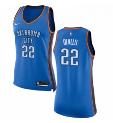 Womens Nike Oklahoma City Thunder 22 Hamidou Diallo Swingman Royal Blue NBA Jersey Icon Edition 