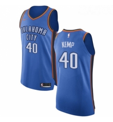 Womens Nike Oklahoma City Thunder 40 Shawn Kemp Authentic Royal Blue Road NBA Jersey Icon Edition