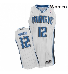 Womens Adidas Orlando Magic 12 Dwight Howard Authentic White Home NBA Jersey 