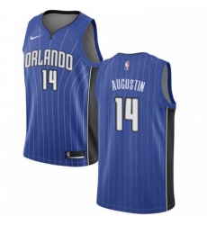 Womens Nike Orlando Magic 14 DJ Augustin Swingman Royal Blue Road NBA Jersey Icon Edition