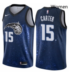 Womens Nike Orlando Magic 15 Vince Carter Swingman Blue NBA Jersey City Edition