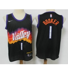 Men Phoenix Suns 1 Devin Booker Black 2021 City Edition NBA Swingman Jersey