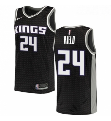 Mens Nike Sacramento Kings 24 Buddy Hield Swingman Black NBA Jersey Statement Edition