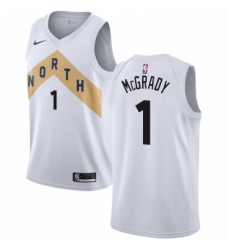 Youth Nike Toronto Raptors 1 Tracy Mcgrady Swingman White NBA Jersey City Edition