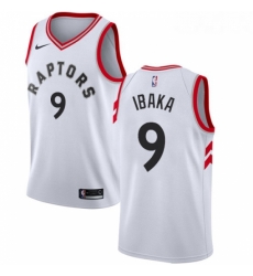 Youth Nike Toronto Raptors 9 Serge Ibaka Authentic White NBA Jersey Association Edition