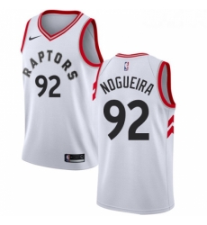 Youth Nike Toronto Raptors 92 Lucas Nogueira Authentic White NBA Jersey Association Edition