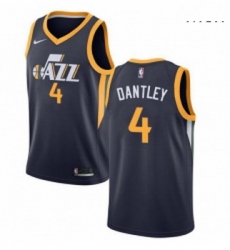 Mens Nike Utah Jazz 4 Adrian Dantley Swingman Navy Blue Road NBA Jersey Icon Edition