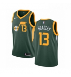 Womens Nike Utah Jazz 13 Tony Bradley Green Swingman Jersey Earned Edition 