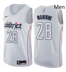 Mens Nike Washington Wizards 28 Ian Mahinmi Authentic White NBA Jersey City Edition 