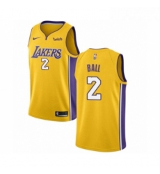 Youth Los Angeles Lakers 2 Lonzo Ball Swingman Gold Home Basketball Jersey Icon Edition