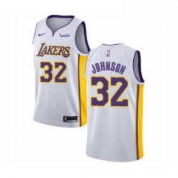 Youth Los Angeles Lakers 32 Magic Johnson Swingman White Basketball Jersey Association Edition