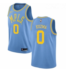 Youth Nike Los Angeles Lakers 0 Kyle Kuzma Authentic Blue Hardwood Classics NBA Jersey 