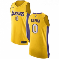 Youth Nike Los Angeles Lakers 0 Kyle Kuzma Authentic Gold Home NBA Jersey Icon Edition 