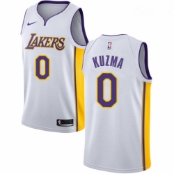 Youth Nike Los Angeles Lakers 0 Kyle Kuzma Authentic White NBA Jersey Association Edition 