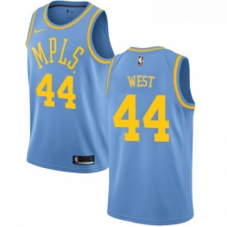 Youth Nike Los Angeles Lakers 44 Jerry West Authentic Blue Hardwood Classics NBA Jersey