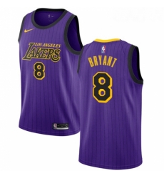 Youth Nike Los Angeles Lakers 8 Kobe Bryant Swingman Purple NBA Jersey City Edition