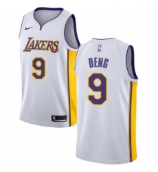 Youth Nike Los Angeles Lakers 9 Luol Deng Swingman White NBA Jersey Association Edition 