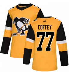 Mens Adidas Pittsburgh Penguins 77 Paul Coffey Premier Gold Alternate NHL Jersey 