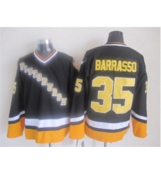 NHL Pittsburgh Penguins #35 barrasso black-yellow jerseys